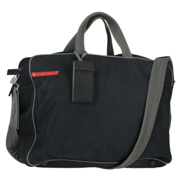 PRADA Sports Hand Bag Nylon 2way Navy Silver Auth ti3358 - Picture 1 of 16